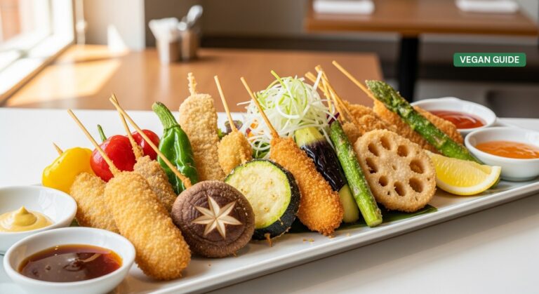 Vegan Kushikatsu in Osaka: Plant-Based Skewers in Shinsekai