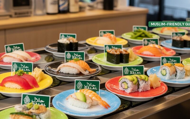Halal Kaiten Sushi in Osaka: Muslim-Friendly Restaurants