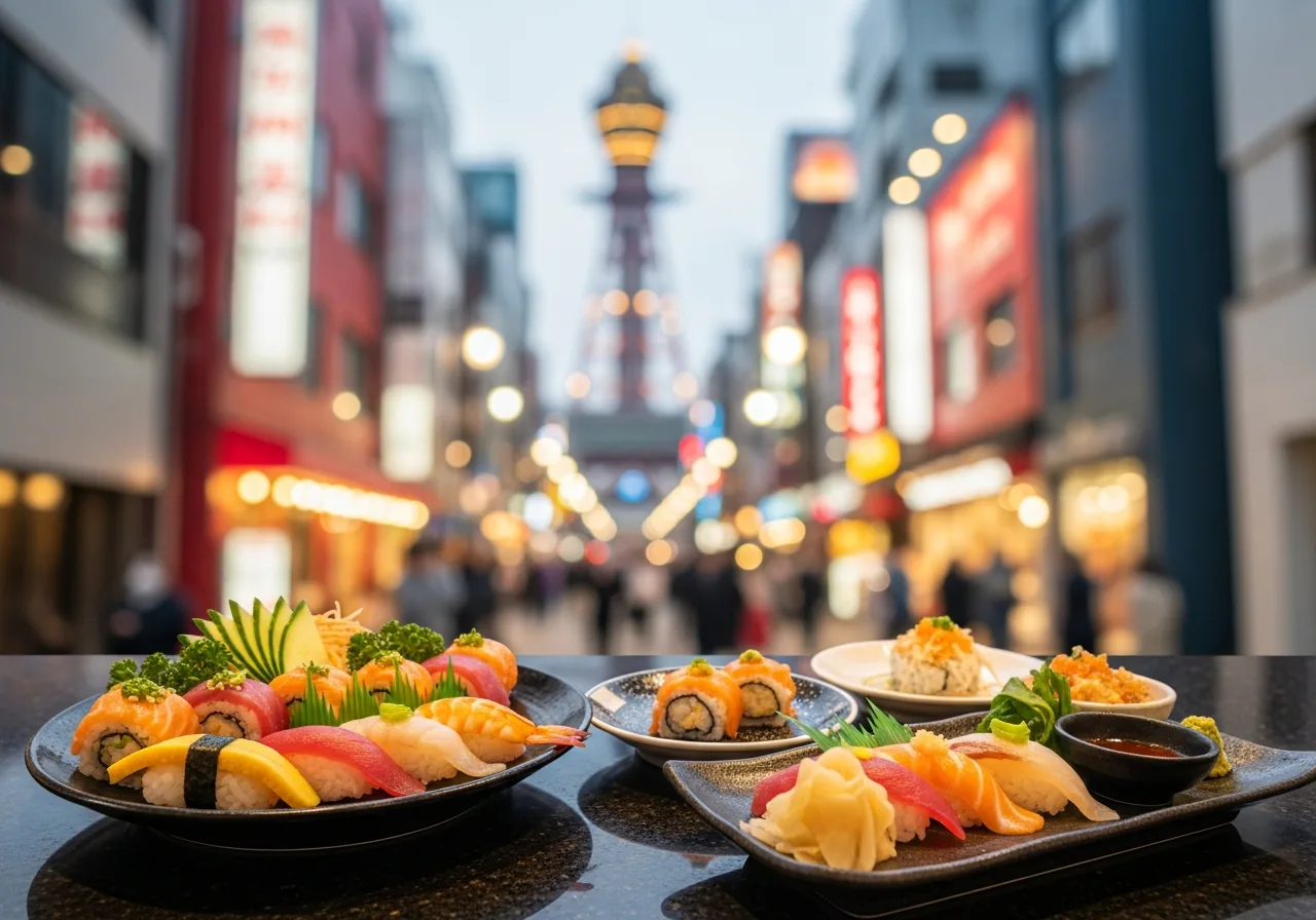 Shinsekai Kaiten Sushi: Best Conveyor-Belt Spots in Osaka