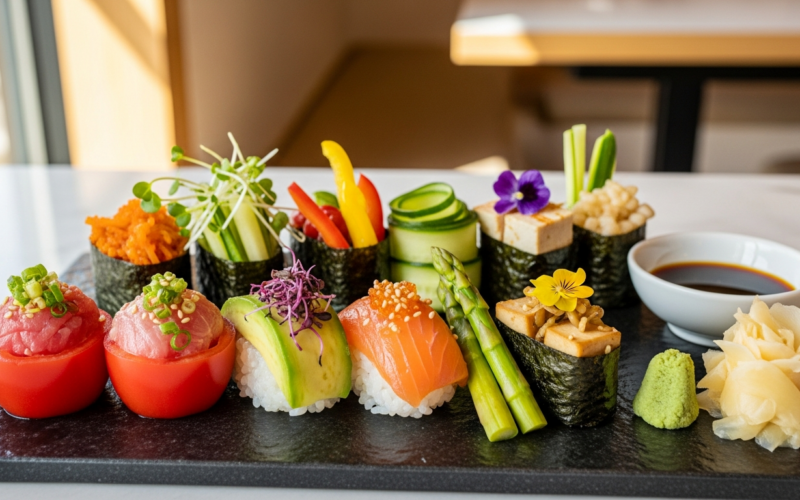 Vegan Sushi in Dotonbori: Plant-Based Rolls & Nigiri