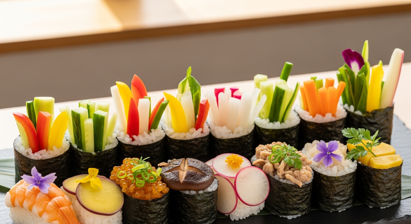 Vegan Sushi at Kansai Airport: Plant-Based Rolls & Nigiri